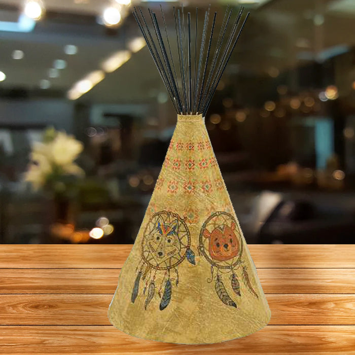 Special Edition Animal Dream Catcher Parchment Teepee Lamp - Small