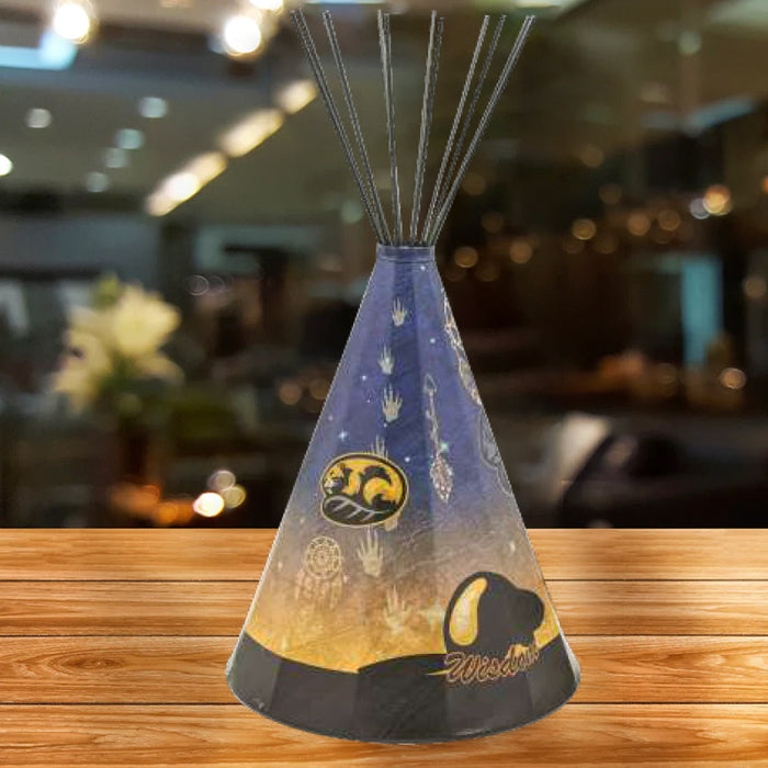 Modern Beaver (Wisdom) Parchment Teepee Lamp - Small